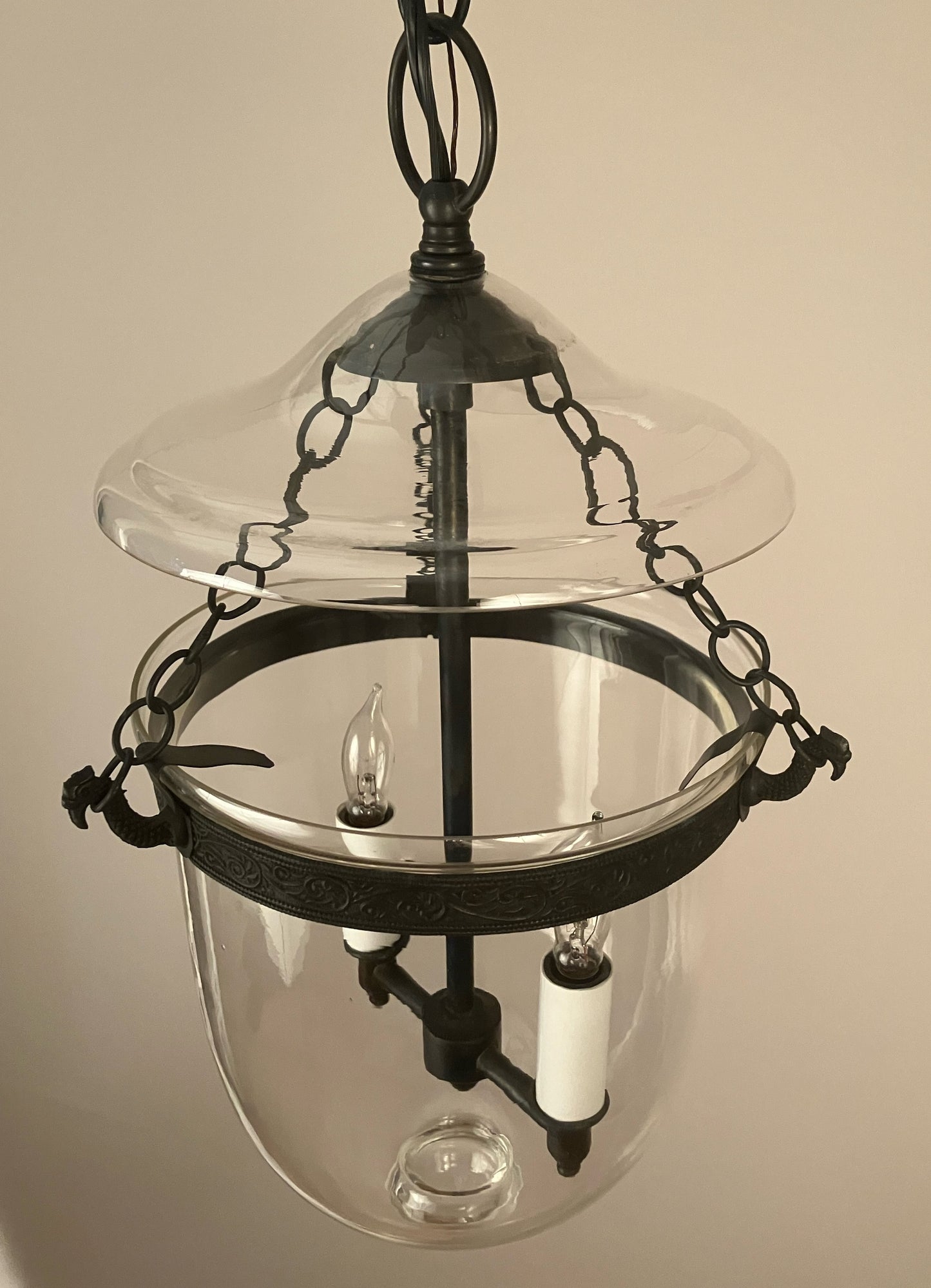 Small Bell Jar Lantern - Clear Glass