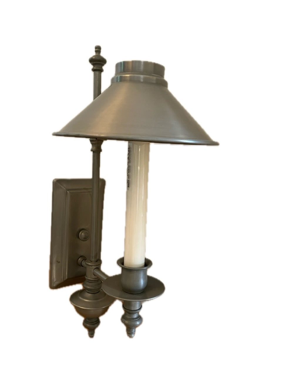 Pewter Princeton Library Sconce - One Arm