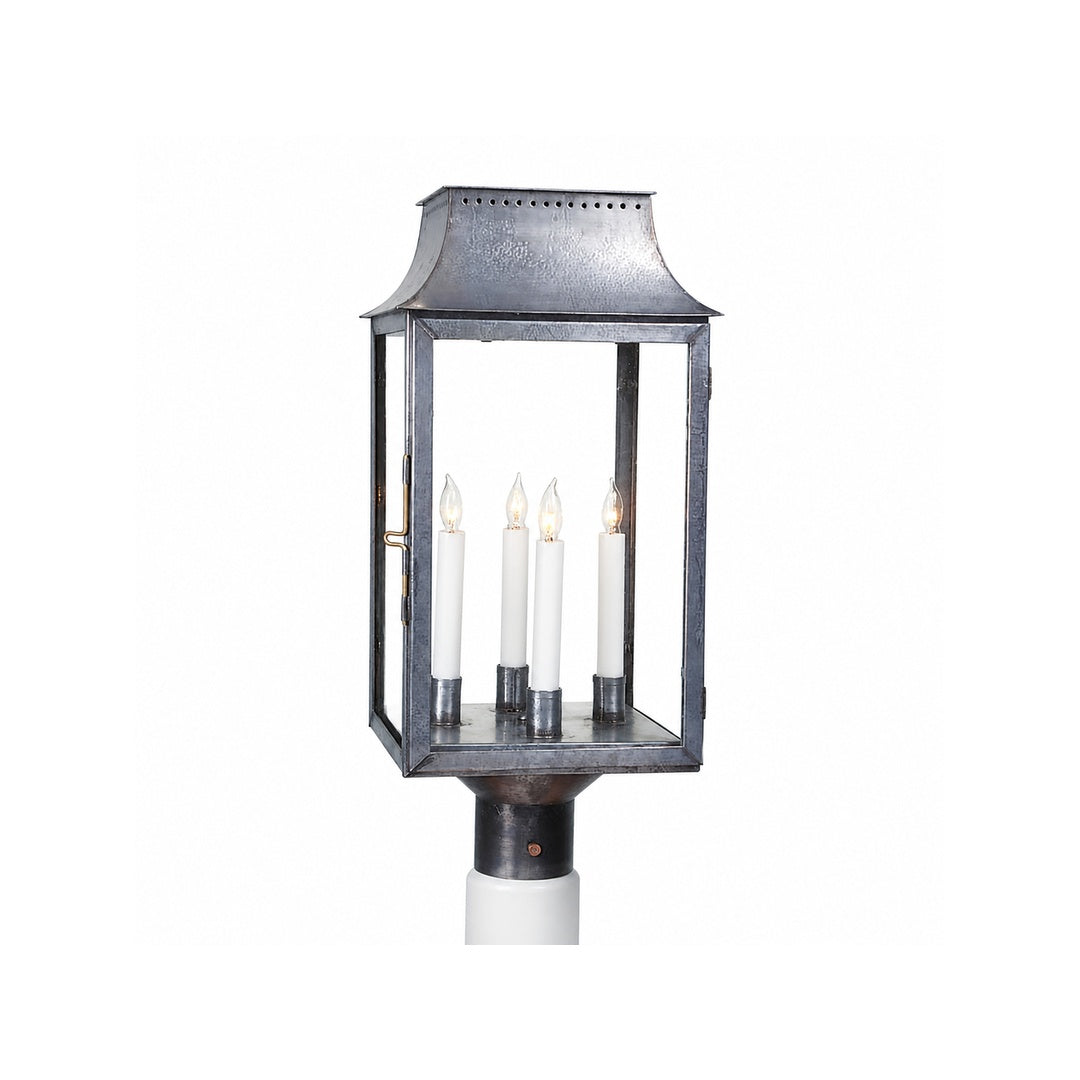 Federalist Era Mansard Post Mounted Lantern - Large