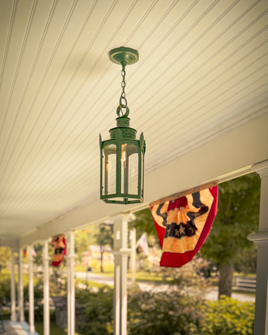 Compton Oak Hanging Lantern