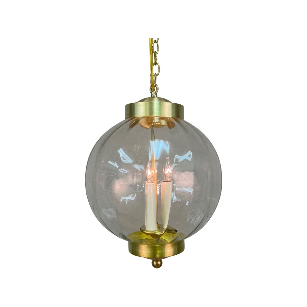 Ribbed Optic Pendant Light 12"