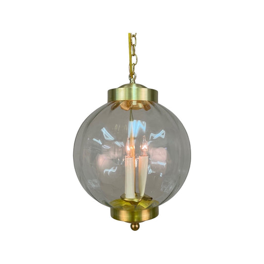 Ribbed Optic Pendant Light 12"