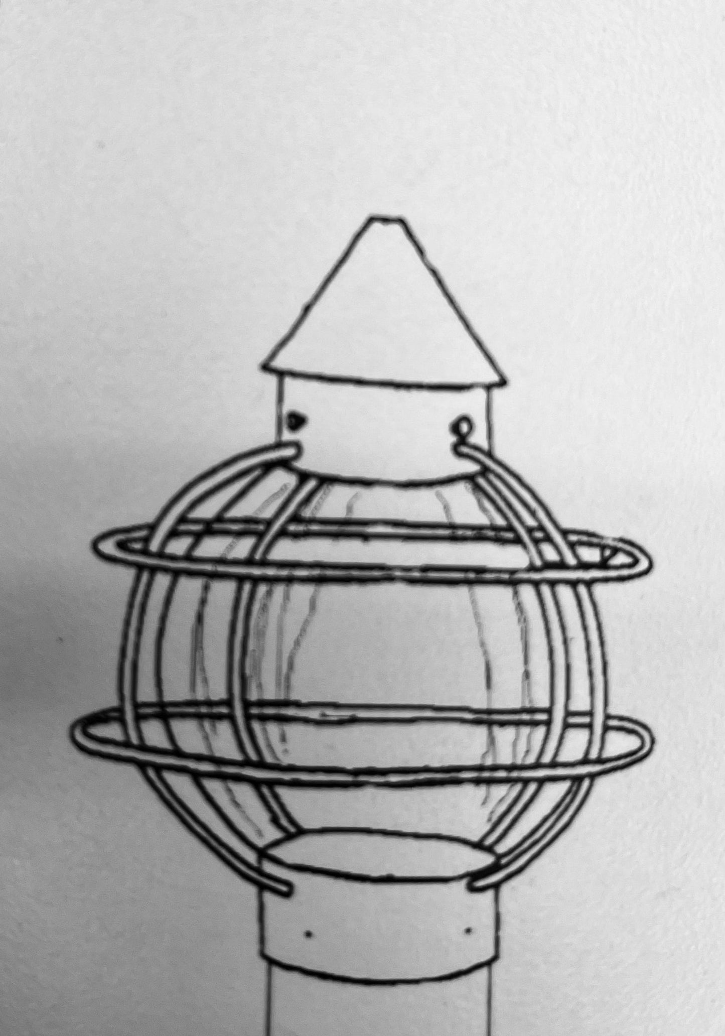 Edgartown Post Mount Lantern - Medium