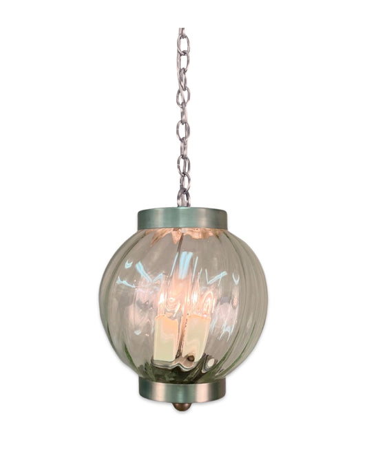 Ribbed Optic Pendant Light 8"