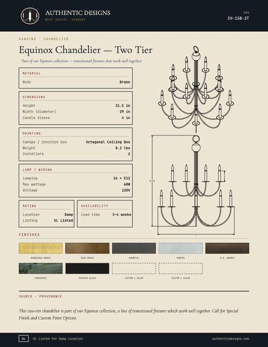 Equinox Chandelier - Two Tier