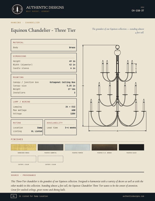 Equinox Chandelier - Three Tier