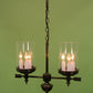Berkshire Two Arm Chandelier - Tall Glass