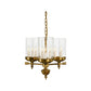 Berkshire Three Arm Chandelier- Tall Glass