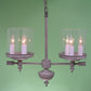 Berkshire Two Arm Chandelier -Short Glass