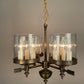 Berkshire Four Arm Chandelier - Short Glass
