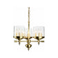 Berkshire Three Arm Chandelier - Short Glass