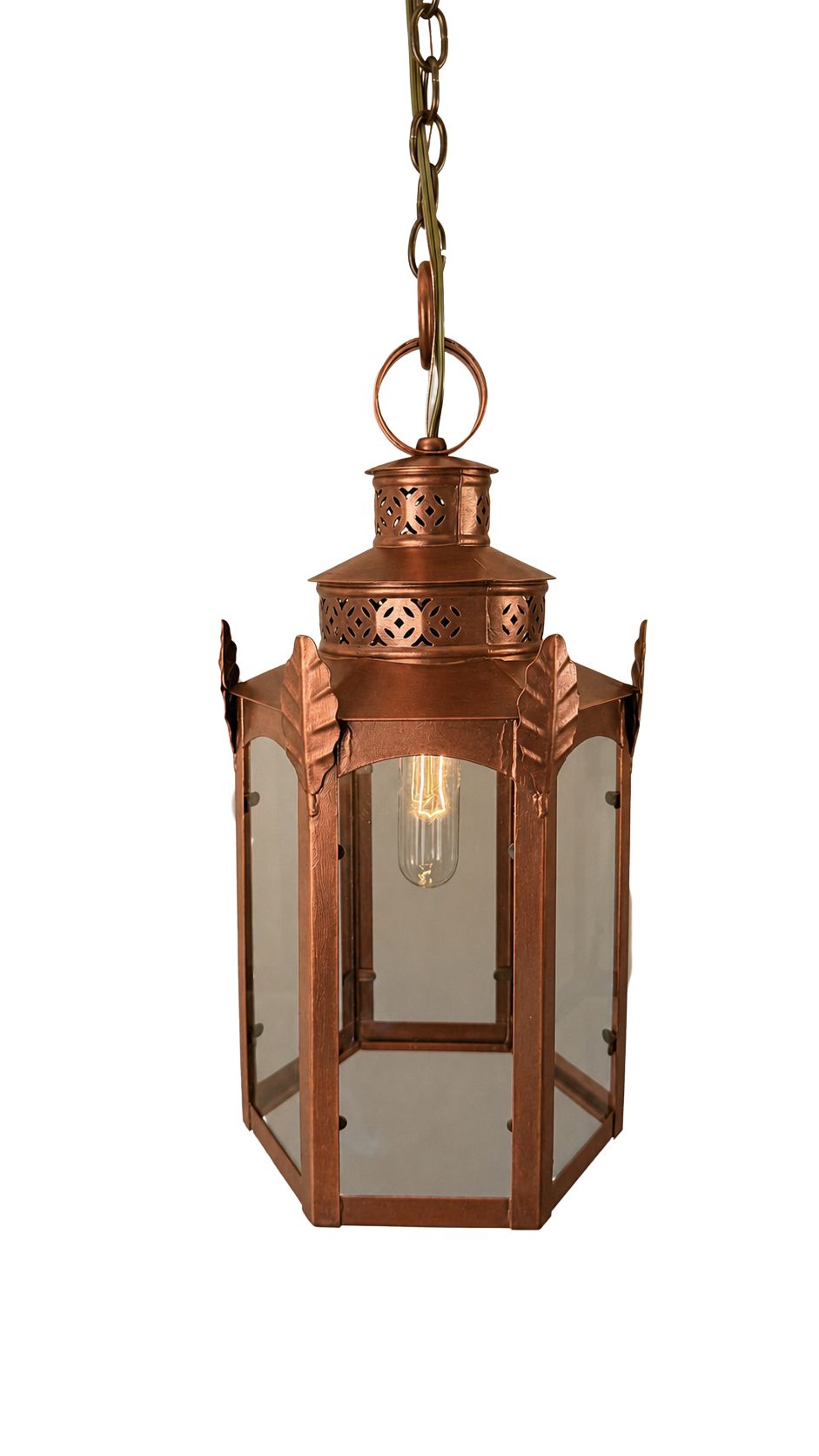 Compton Oak Hanging Lantern