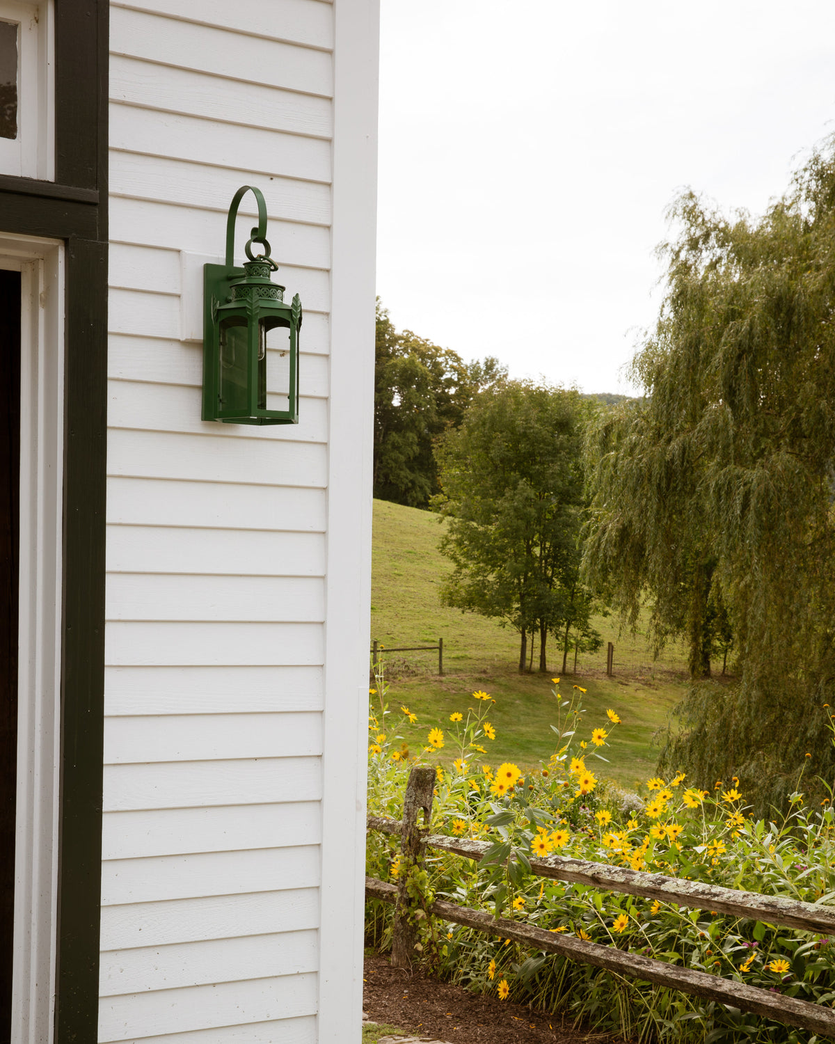 Compton Oak Wall Mount Lantern