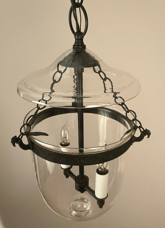 Small Bell Jar Lantern - Clear Glass