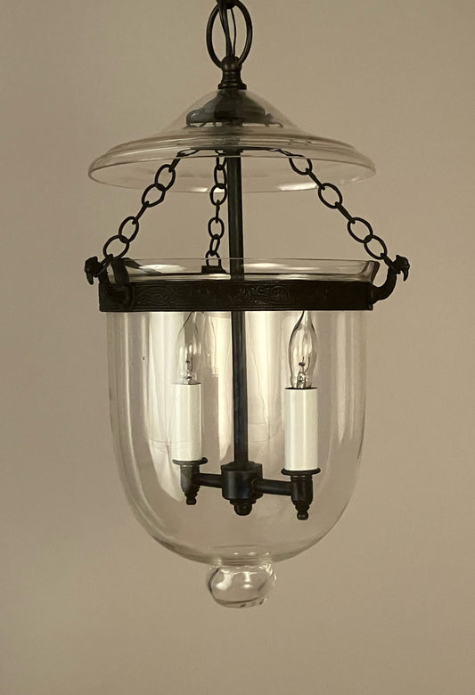 Small Bell Jar Lantern - Clear Glass