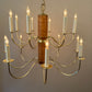 Bespoke 2-Tier Susquehanna Chandelier - Tiger Maple & Brass