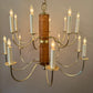 Bespoke 2-Tier Susquehanna Chandelier - Tiger Maple & Brass