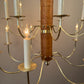 Bespoke 2-Tier Susquehanna Chandelier - Tiger Maple & Brass