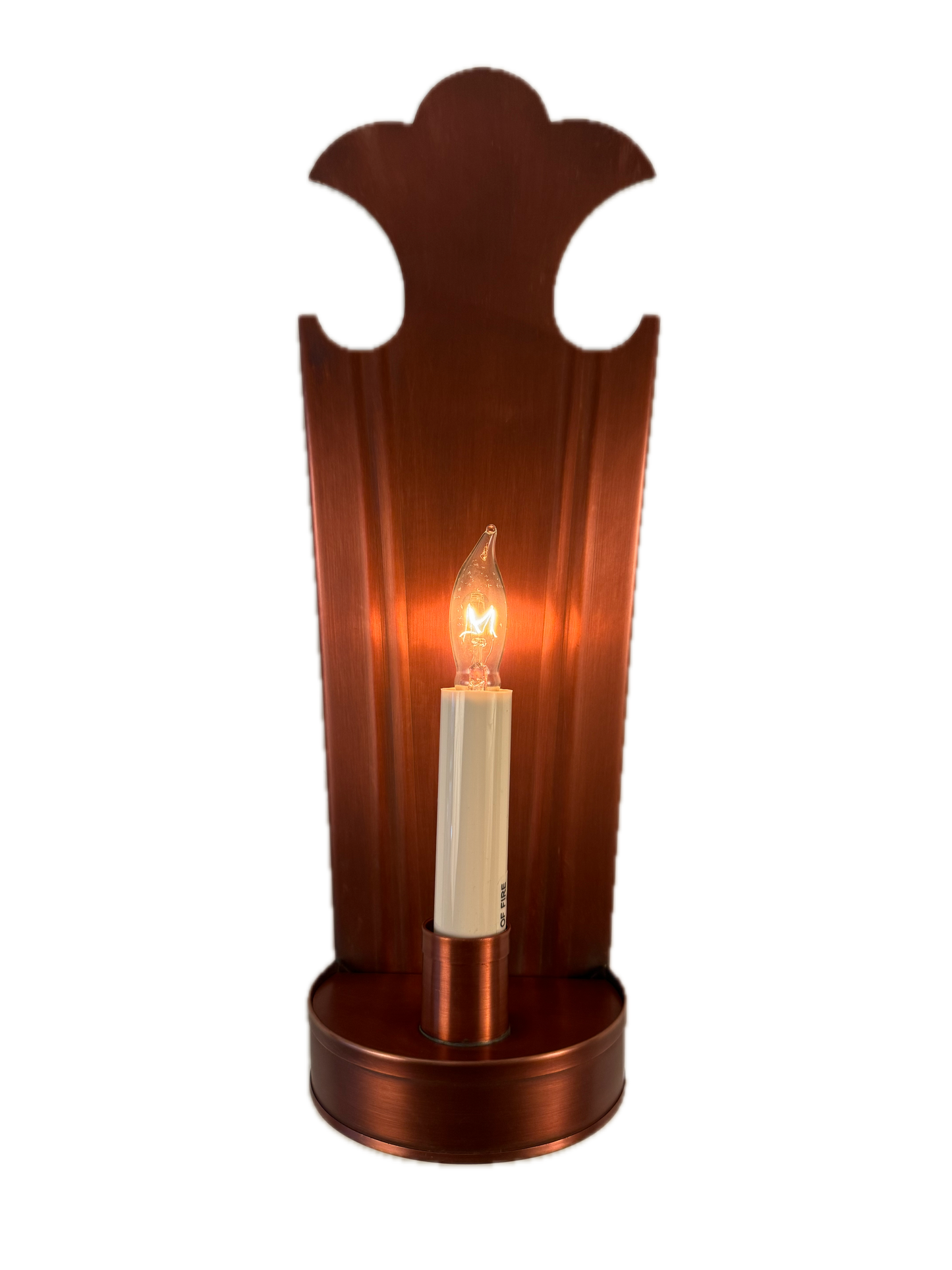 Fleur De Lis Primitive Sconce - Antique Copper