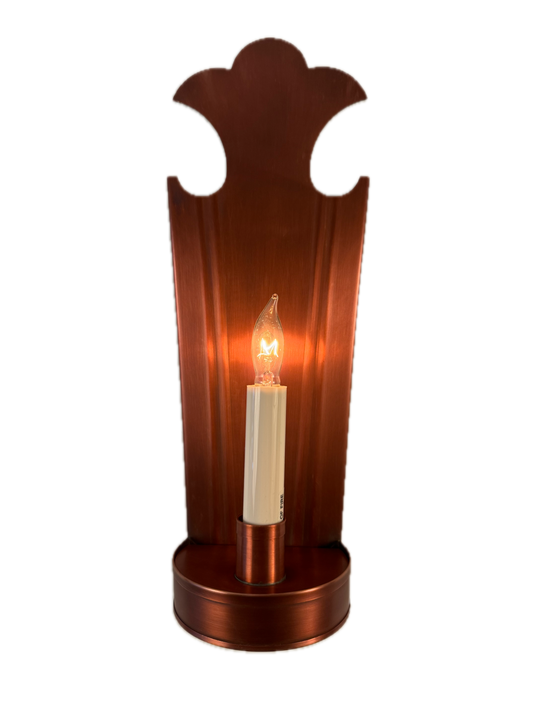 Fleur De Lis Primitive Sconce - Antique Copper