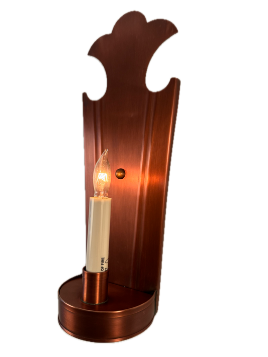Fleur De Lis Primitive Sconce - Antique Copper
