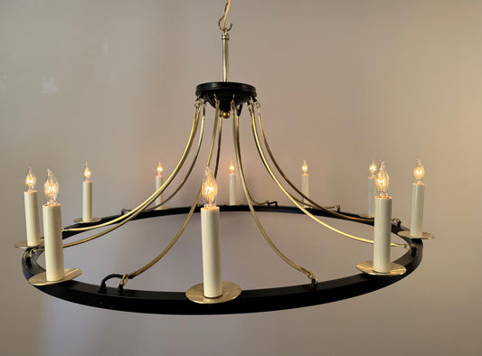 The Dorset Farm Table Light (Large) - Black & Brass
