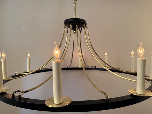 The Dorset Farm Table Light (Large) - Black & Brass