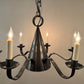 Perforated Witches Hat Chandelier - Darkened Terne