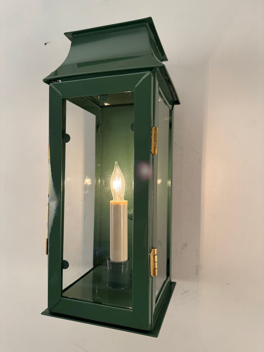 Custom Painted Federalist Mansard Wall Mount Lantern