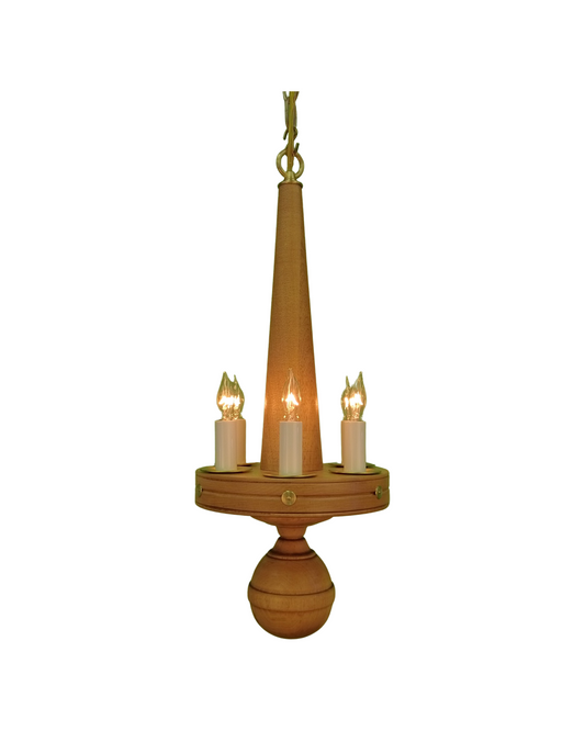 Custom Old Plimouth Chandelier - Maple & Brass