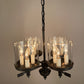 Berkshire Four Arm Chandelier - Short Glass