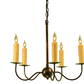 Haverford Chandelier 5 Light - Special Hand Rubbed Bronze, Standard (Ivory) Sleeves, 3' Chain and Wire