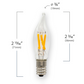 1.5W LED Candelabra Bulb (E12)