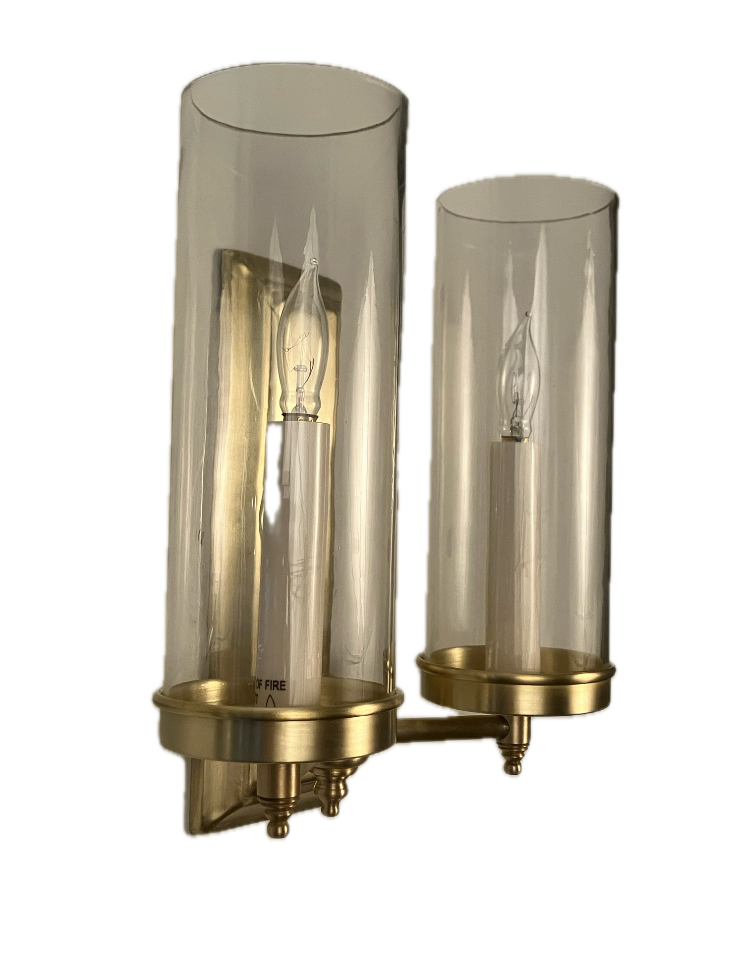 Unlacquered Brass Abingdon Sconce - Two Arm