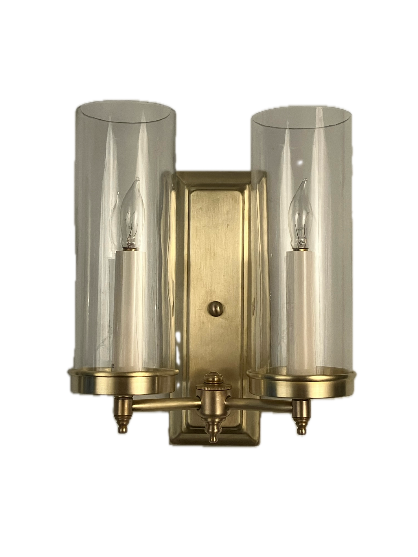 Unlacquered Brass Abingdon Sconce - Two Arm