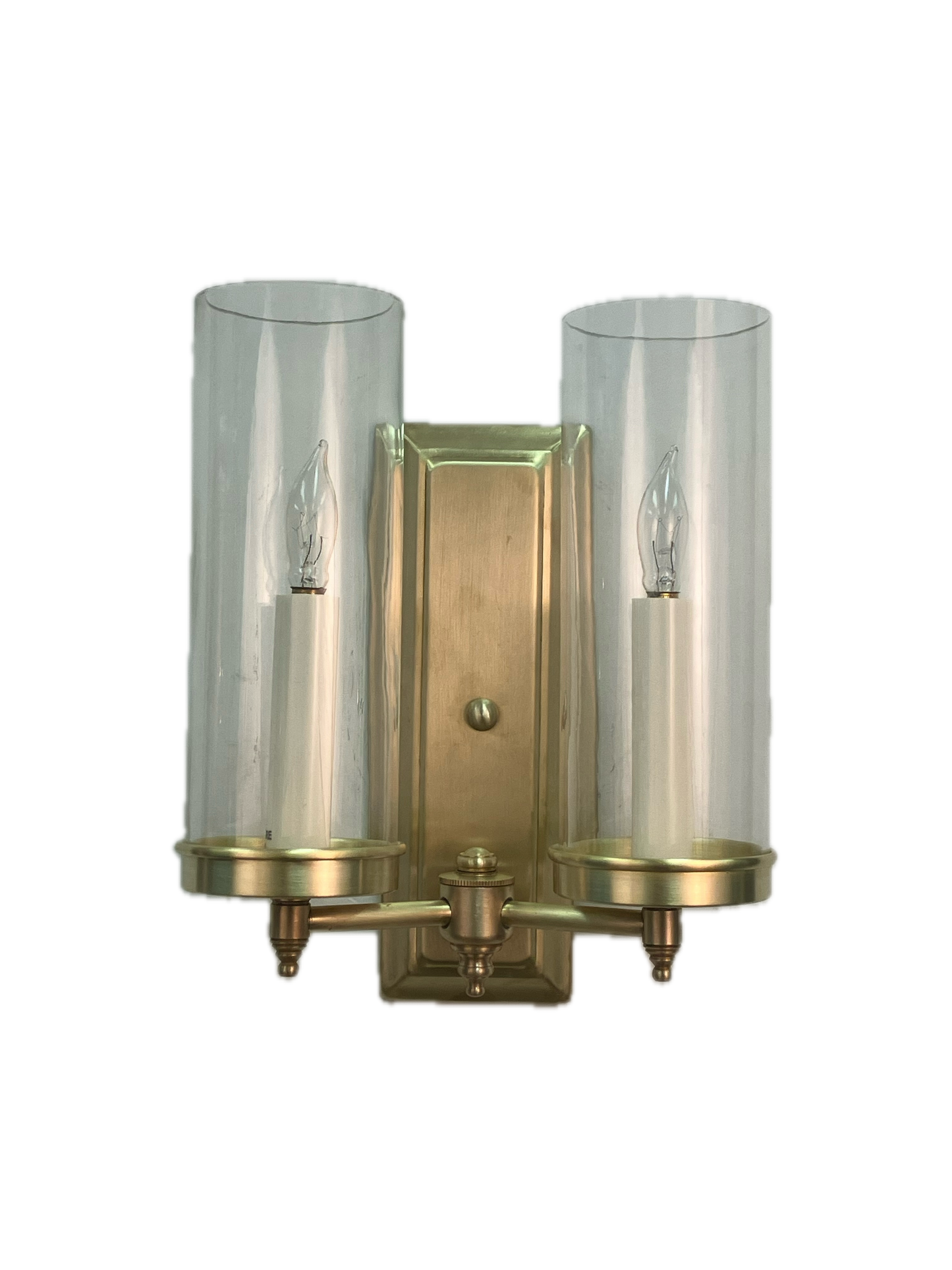 Unlacquered Brass Abingdon Sconce - Two Arm