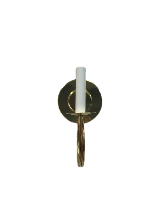 Polished Brass Trumpet Arm Sconce - One Arm