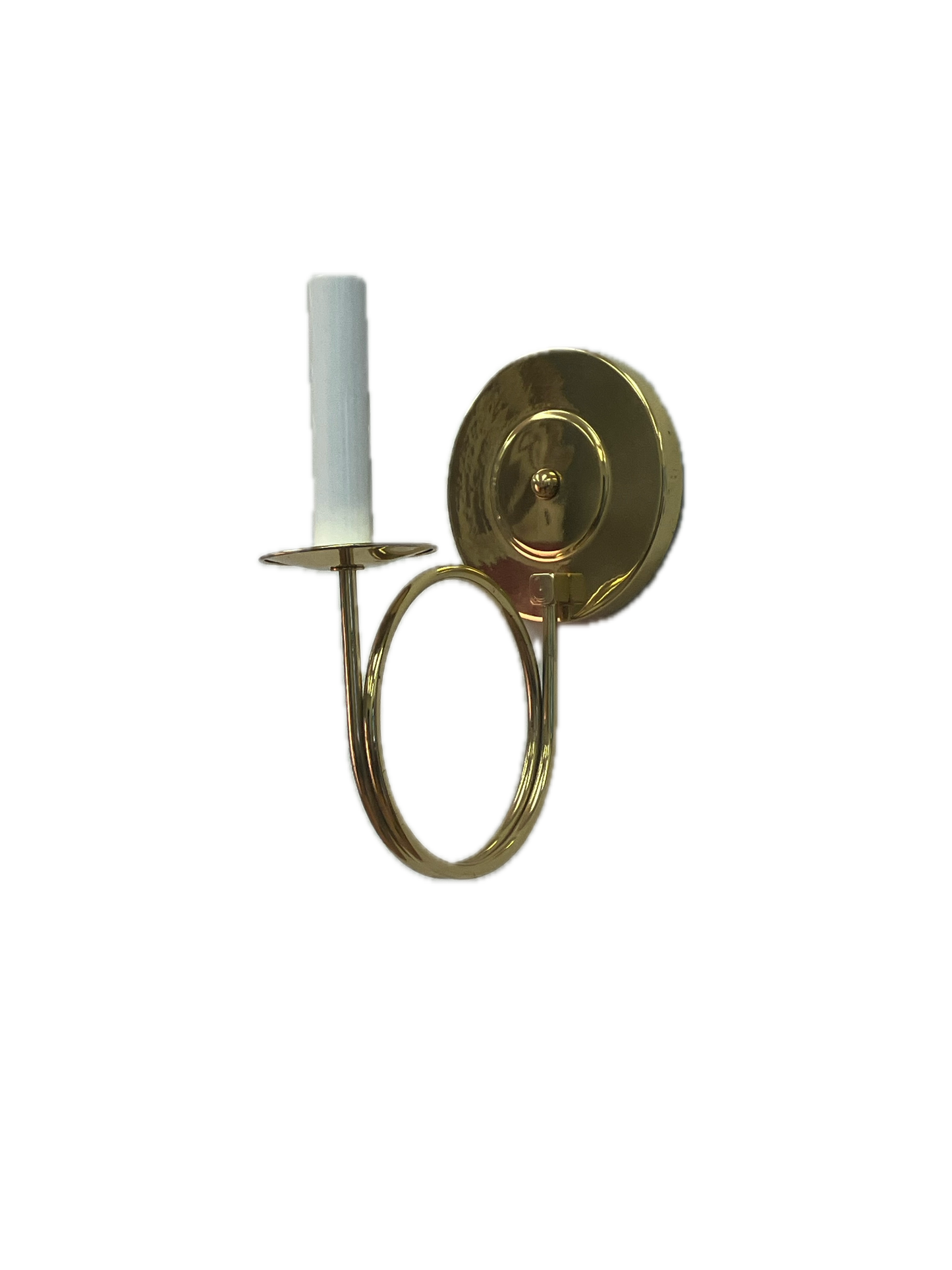 Polished Brass Trumpet Arm Sconce - One Arm