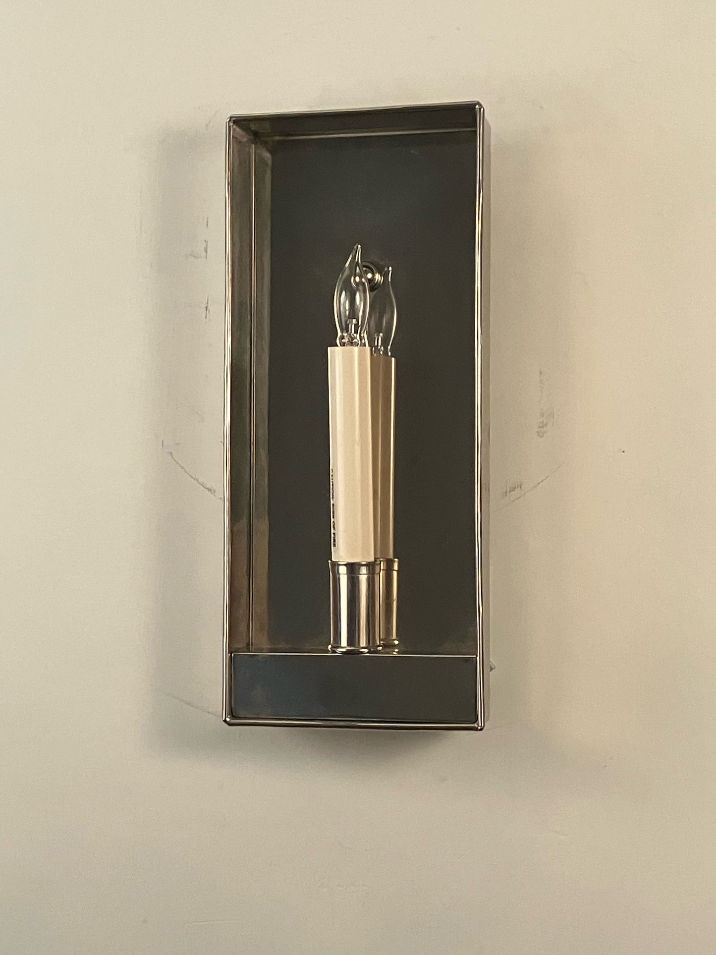 Custom Polished Nickel Bread Pan Sconce