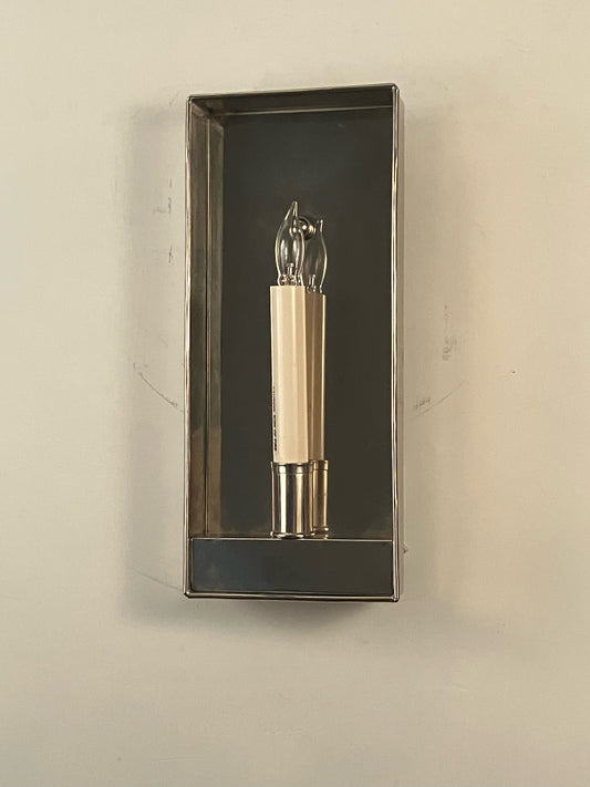 Custom Polished Nickel Bread Pan Sconce