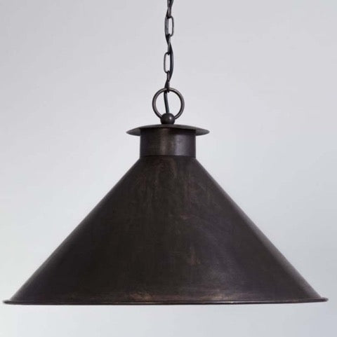 SM - Custom 24" Shaded Pendant in Special Hand Rubbed Bronze [Match Finish Sample]