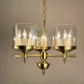 Berkshire Three Arm Chandelier - Short Glass
