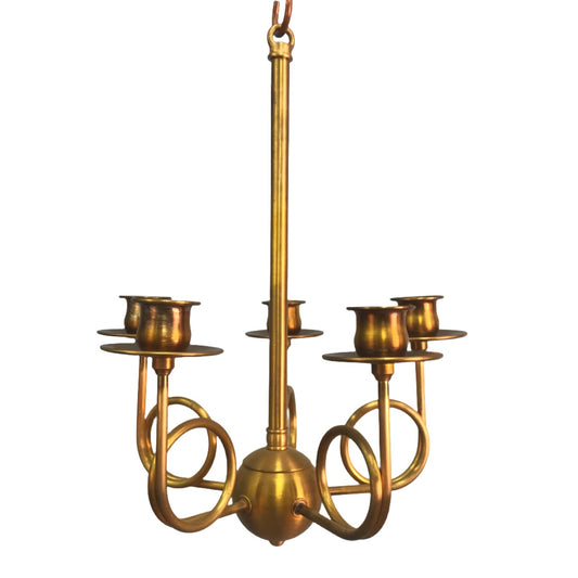 Georgian Trumpet Arm Pendant for Candle - 5 Light