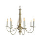 Custom Bethel Chandelier in White and Beige Paint - 8 Light